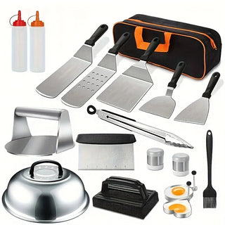 Kit Profissional de Churrasco e Chapa com 18 Peças