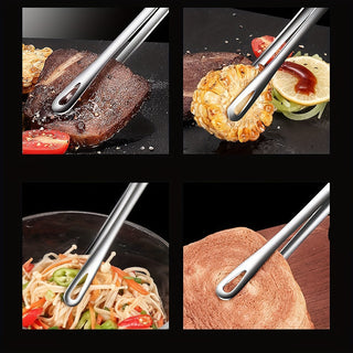 Pinça de Aço Inox Profissional para Churrasco e Cozinha