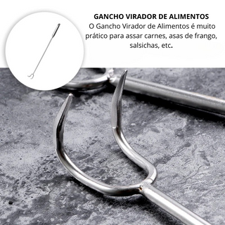 Garfo Trinchante em Aço Inoxidável para Churrasco