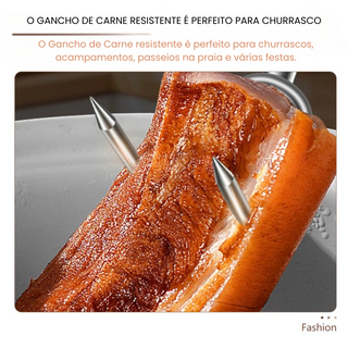 Garfo Trinchante em Aço Inoxidável para Churrasco