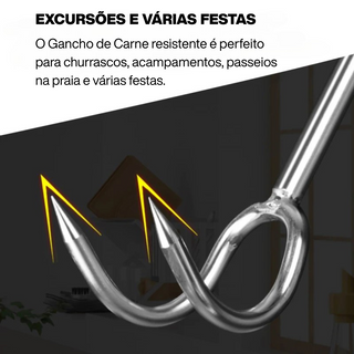 Garfo Trinchante em Aço Inoxidável para Churrasco
