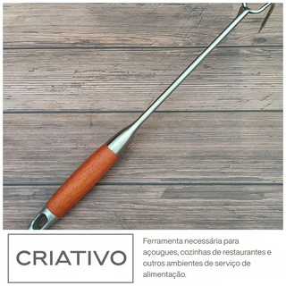 Garfo Trinchante em Aço Inoxidável para Churrasco