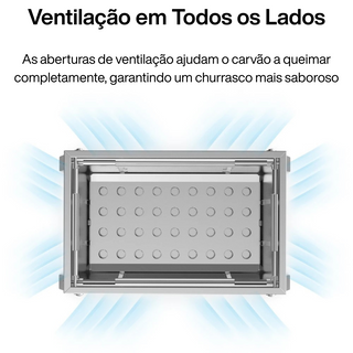 Churrasqueira Portátil Dobrável em Aço Inoxidável para Camping e Churrasco