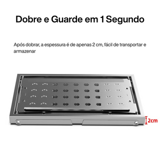 Churrasqueira Portátil Dobrável em Aço Inoxidável para Camping e Churrasco