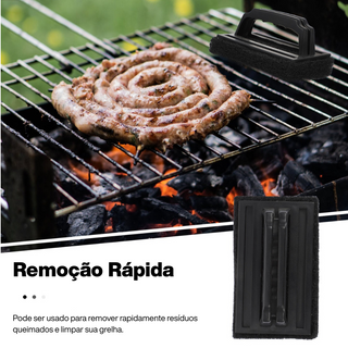 Esponja de Limpeza para Grelhas e Chapas com Alça Reforçada