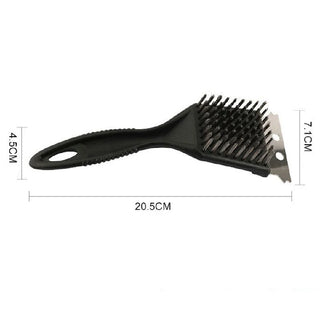 Escova de Limpeza para Churrasqueira com Cerdas de Aço Inox