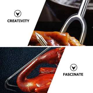 Garfo Trinchante em Aço Inoxidável para Churrasco