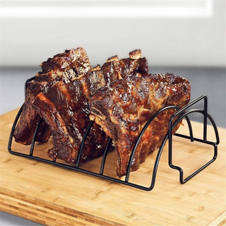 Suporte para Costela e Carnes em Aço para Churrasco