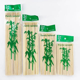 Espetos de Bambu Natural para Churrasco 90 Unidades
