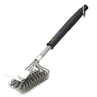 Escova de Aço Inoxidável para Limpeza de Grelha