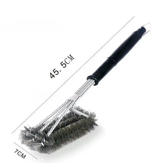 Escova de Limpeza para Grelha 3 em 1 com Cerdas de Aço Inoxidável