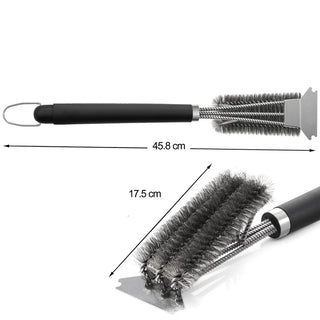 Escova de Aço Inoxidável para Limpeza de Grelha