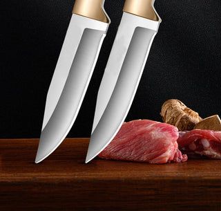 Faca para Churrasco e Cozinha Profissional com Bainha de Couro