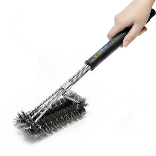Escova de Aço Inoxidável para Limpeza de Grelha