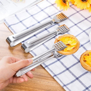 Pinça de Aço Inox Multiuso para Churrasco e Cozinha