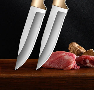 Faca para Churrasco e Cozinha Profissional com Bainha de Couro