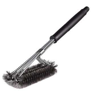 Escova de Limpeza para Grelha 3 em 1 com Cerdas de Aço Inoxidável