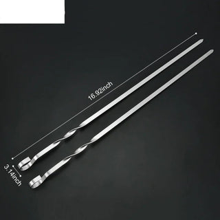 Kit de Espetos para Churrasco em Aço Inoxidável