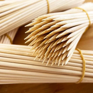 Espetos de Bambu Natural para Churrasco 90 Unidades