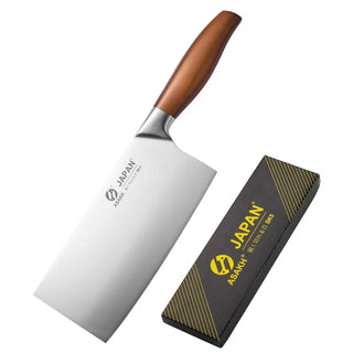 Faca De Japonês Nakiri Profissional em Aço Inox com Cabo de Madeira