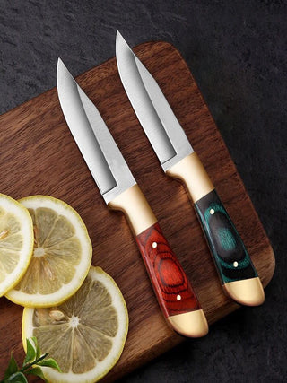 Faca para Churrasco e Cozinha Profissional com Bainha de Couro