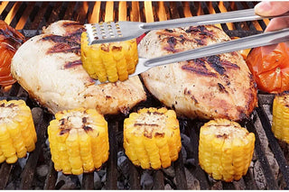 Pinça de Aço Inox Multiuso para Churrasco e Cozinha