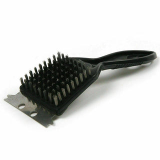 Escova de Limpeza para Churrasqueira com Cerdas de Aço Inox