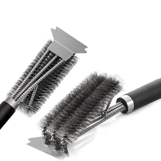 Escova de Aço Inoxidável para Limpeza de Grelha