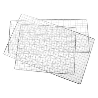 Grelha de Aço Inox para Churrasco 34x22cm