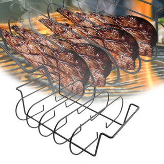 Suporte para Costela e Carnes em Aço para Churrasco
