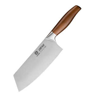 Faca De Japonês Nakiri Profissional em Aço Inox com Cabo de Madeira