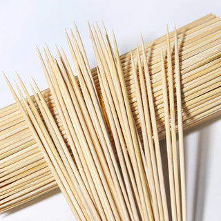 Espetos de Bambu Natural para Churrasco 90 Unidades