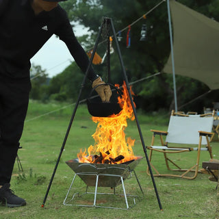 Churrasqueira Dobrável Portátil em Aço Inoxidável para Camping e Churrasco