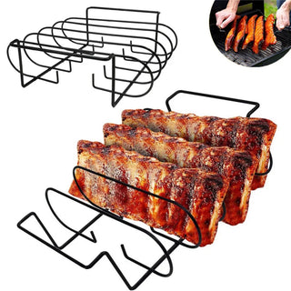 Suporte para Costela e Carnes em Aço para Churrasco
