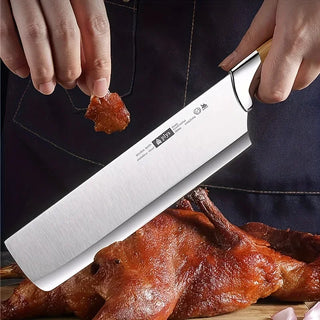 Kit 2 Facas Profissionais Estilo Cleaver com Cabo de Madeira