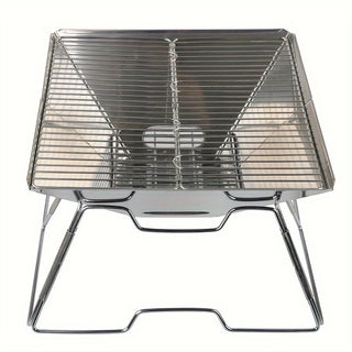 Churrasqueira Portátil Dobrável Inox para Churrasco com Grelha