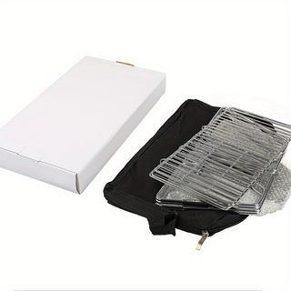 Churrasqueira Portátil Dobrável Inox para Churrasco com Grelha