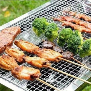 Kit 2 Grelhas para Churrasco com Cabo de Madeira