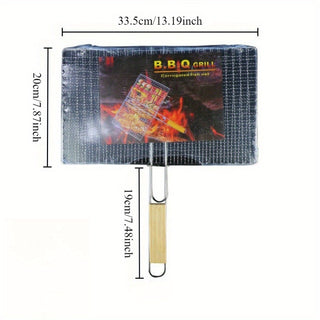 Kit 2 Grelhas para Churrasco com Cabo de Madeira